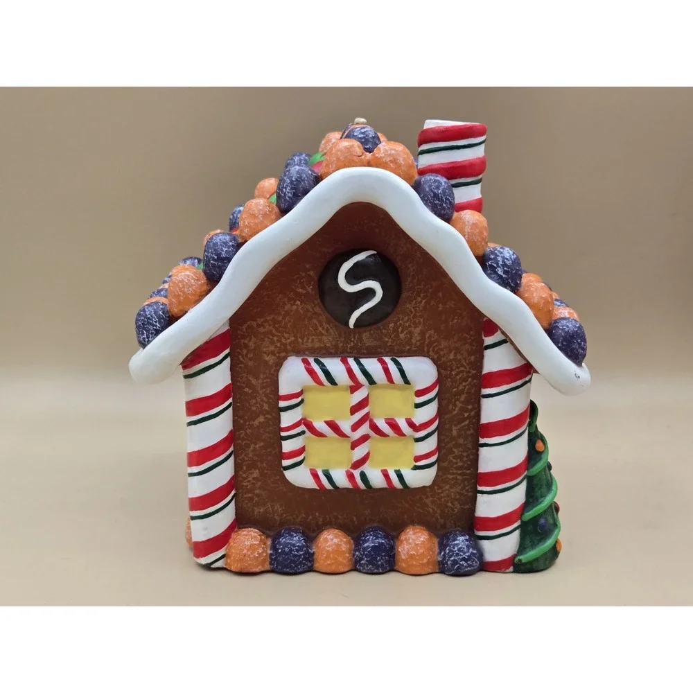 Gingerbread House Candle Decor Candy Land Heavy NEW Holiday‎ Christmas 7